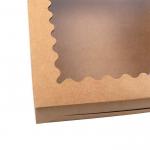 Eco-friendly custom cake donut kraft paper pie box window cake box
