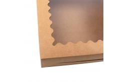 China Eco-friendly custom cake donut kraft paper pie box window cake box supplier