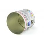 White Paper Composite Cans With Cork Lid Custom Printed Large Cylinder Cardboard Tubes for sale