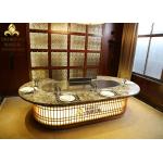 Japanese Style Oval Shape Stainless Stell Teppanyaki Grill Catering Equipment for sale