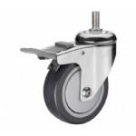 Stainless Steel PU Caster with Brake for sale