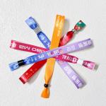 Supplier Woven Cloth Wristbands Festival Concert Promotion Event Ribbon Fabric With Various Designs