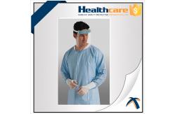 China Antibacterial Disposable Protective Gowns / CPE Isolation Gown With Thumb Up supplier