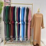 Muslim Women Prayer Elegant Summer Dresses Round Collar Muslim Ethnic Wear for sale