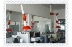 China Acid Resistant Lab Fittings Ceiling Mounted PP Fume Extractor supplier