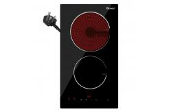 China 30cm Double Ceramic Hob 2 Zone Portable Double Electric Hobs With Plug supplier