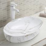 High Density Counter Top Bathroom Sink 750mm 800mm White Heat Resistant