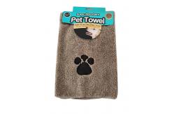 China Quick Dry Microfiber Super Absorbent Dog Bath Towel With Paw  Embroidery supplier