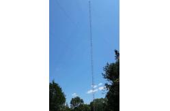 China 0 - 200m Steel Galvanized Guyed Mast Tower With Brackets Lightning Rod supplier