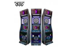 China Unique Animations Promotional Electronic Dart Board Machine Customizable Dart Arcade with Themed Visuals supplier