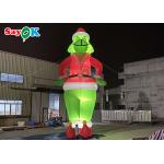 Custom Inflatable Cartoon Characters Inflable Grinch Balloon Santa Christmas For Decoration for sale