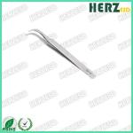 Fine Tip Curved Precision Tweezers , Anti Static Tools Bent 45° For Extracting Parts for sale