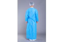 China 45g SMMS AAMI LEVEL 2 Disposable Blue Isolation Gowns supplier