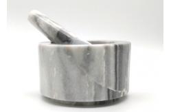 China Polished Natural Marble Stone Grinder Manual With Pestle supplier