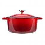 China Enamel round cast iron casserole 25cm manufacturer