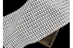 China 15.5 CM Width Flat Pom Cotton Lace Edging / Embroidered Guipure Lace Ribbon supplier