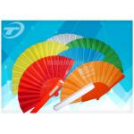 Advertising or promotion hand held fan with plastic ribs and  fabric ,  can print logo or design on fabric for sale