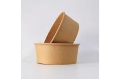 China Custom Recyclable Kraft Paper Salad Bowls Brown Kraft Soup Paper Bowls With Lids supplier
