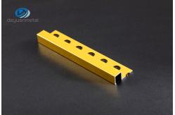 China 6063 Aluminium Square Edge Tile Trim 8HW Hardness Multifeatured Transition Trim supplier