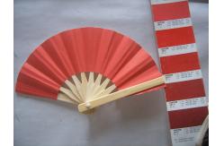 China 10cm Small Size Paper Folding Fans With Natural Bamboo Frame supplier