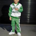 Customized Kids Joggers Set Boys Cropped Hoodies Windbreaker Half Zipper OEM Service
