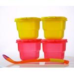 2pcs BPA Free Airtight Plastic Baby Food Storage With Spoon for sale