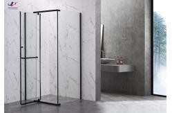 China 6mm Tempered Glass With Modern Black Alum Shower Enclosure Sleek Durable supplier