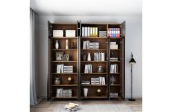 China Library Antique Office Bookcase Melamine Wood Furniture Book Shelves With Study Table supplier