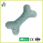 ISO9001 Pet Plush Toy Bone Shaped 15cm*5.5cm With Squeaker for sale