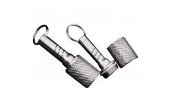 China 7 Day Round Shape Aluminum Pill Can Box For Keychain Purple Case supplier