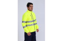 China 100% Polyester Microfleece Hi Vis Fleece Jacket , 360gsm Cold Weather Work Jacket supplier