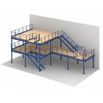 1 - 2 Levels Heavy Duty Raised Storage Mezzanine Floor For Industrial Storage for sale