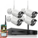 4CH CMOS WiFi CCTV Camera System , 1080P Wireless Outdoor Security System for sale