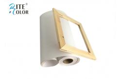 China Bright White Stretched Matte Canvas Roll 260gsm Polyester Print Fabric supplier