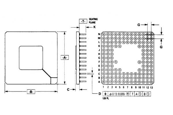 Integrated Circuit Chip ENHANCED 32-BIT MICROPROCESSOR MC68030RC16B/25A MOTOROLA PGA