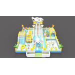 Large Commercial Inflatable With Slides Bouncy Obstacles Sand Pool for sale