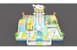 China Large Commercial Inflatable With Slides Bouncy Obstacles Sand Pool supplier