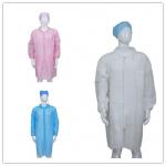 PP / SMS / MP / Tyvek Anti Dust Disposable Lab Coat Snaps / Velcros / Zip Closure for sale