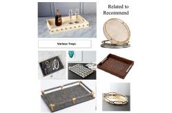 China Crystal Metal Handle Rectangle ODM Decorative Display Trays supplier