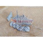 Stamped Metal Steel 50mm Square Perforated Base Rock Wool Insulation Pins for sale