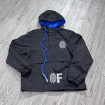Custom Embroidery logo Hidden Zipper Men Outdoor Winter Nylon Jacket Windbreaker Warm Boxy Puff Jacket Down Coat for sale
