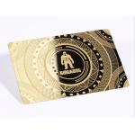 13.56mhz Metal Business Cards / Stainless Steel CR80 Plated Gold Member Card for sale