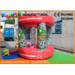 Red PVC Tarpaulin Advertising Inflatables / Cash Machine Inflatable Money Booth for sale