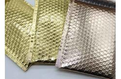 China Rose Gold Metallic Bubble Wrap Mailing Envelopes 6x10 Light Weight For Shipping supplier
