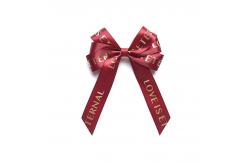 China Color Size Customized Printed logo Pre-tie Satin Ribbon Gift Ribbon Bow supplier
