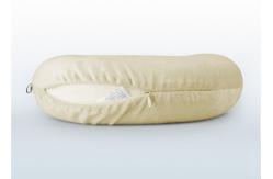 China Neck Rest Travel Pillow Relaxation Nap Cushion With Luxury Blue Plush Velour Cover supplier