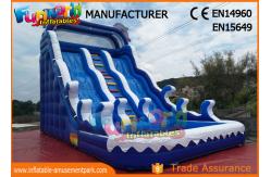 China Fire Retardant Outdoor Inflatable Water Slides / Double Lane Slip And Slide supplier