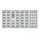 Credit Card Operated Vending Locker With Touch Screen Transparent Doors