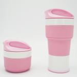 SGS Collapsible Silicone Coffee Cup 400ml For Camping for sale
