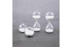 China White Mini Hourglass Sand Timer  1 Minutes Shower Timer Hourglass supplier